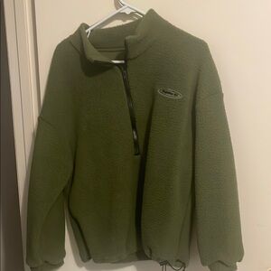 Olive Green Half-Zip Men's Sweater